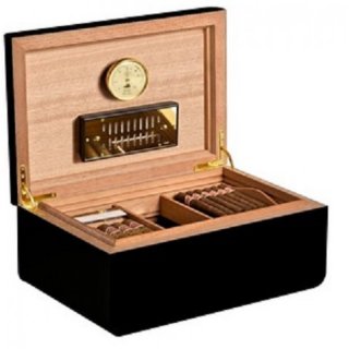 ADORINI Humidor Carrara L schwarz Deluxe