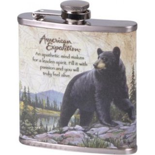 Flachmann chrom Bär 7oz/210ml