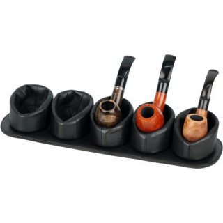 Pfeifenpantoffel Leder schwarz 5er