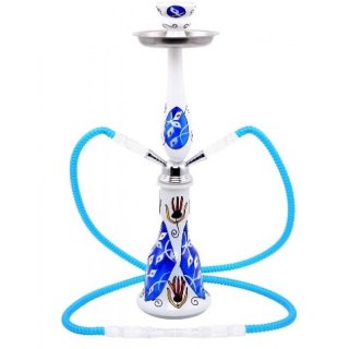 Wasserpfeife Flower blau 2er