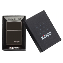 Zippo Ebony mit Logo 60001246