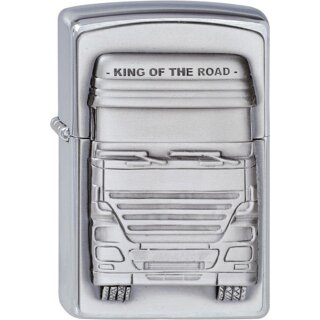 ZIPPO chrom gebürstet King of the Road 1300176