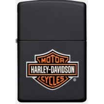 Zippo schwarz matt Harley-Davidson Bar & Shield