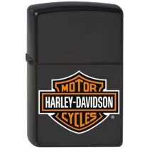 Zippo schwarz matt Harley-Davidson Bar & Shield