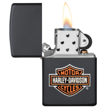 Zippo schwarz matt Harley-Davidson Bar & Shield