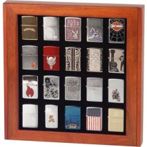 Zippo Sammlervitrine Rosenholz 20er