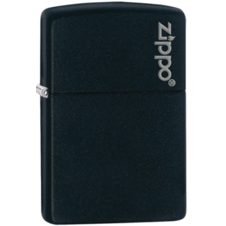 Zippo Black Matte mit Logo 60001203