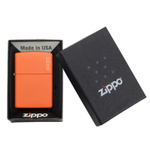 Zippo Orange Matte mit Logo 60001268