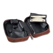 Pfeifentasche Wildleder braun 2er