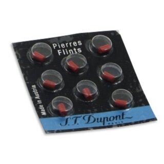 ST.DUPONT Feuerzeugsteine rot 8er