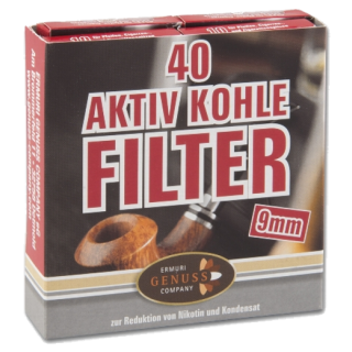 Ermuri Aktivkohlefilter 9mm 40er