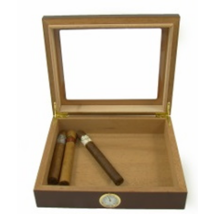 Angelo Humidor braun Glastop