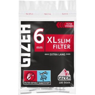 GIZEH Black XL Slim Filter 6mm 100er