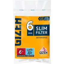 GIZEH Slim Filter Aktivkohle 6mm 120er