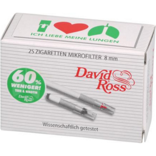 DAVID ROSS Zigarettenfilter-Aufsatz 8mm 25er