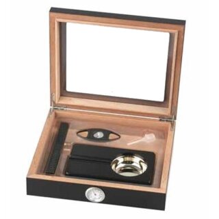 Humidor-Set schwarz