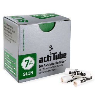 ActiTube Aktivkohlefilter Slim 7mm 50er