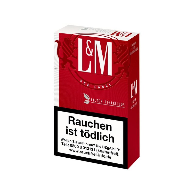 L M Filter Cigarillos Tobacco Red Label 10