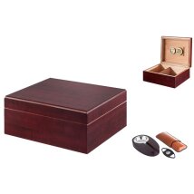 Angelo Humidor-Set rotbraun