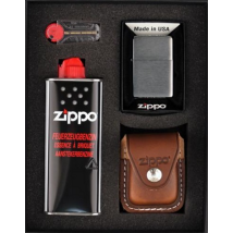 Zippo Geschenkset braun/Schlaufe