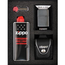 Zippo Geschenkset schwarz/Schlaufe