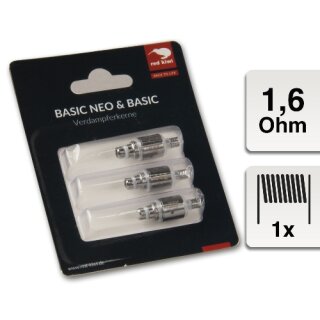 E-Clearomizercoil RED KIWI Basic Neo 1.6 Ohm 3 Stück