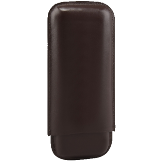 Cigarrenetui 3er Leder dunkelbraun Double Corona 20 x 8.5 cm