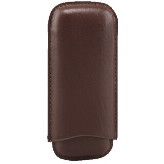 Cigarrenetui Leder braun 2er