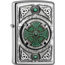 ZIPPO satiniert Celtic green Cross 2005167