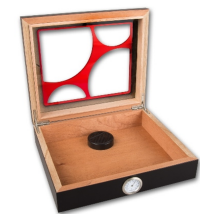 Humidor schwarz rot