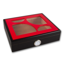 Humidor schwarz rot