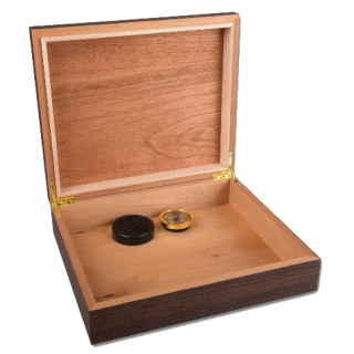Humidor Walnuss Dekor dunkel H7 x B26 x T22cm mit AP-Humidifer