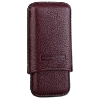 WESS Cigarillo-Etui Leder burgund 5er