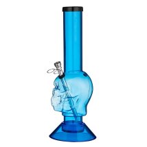 Bong Acryl Totenkopf blau 38cm