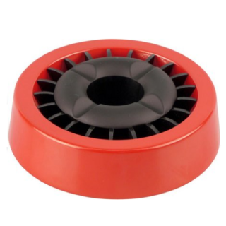 Metallascher STERNEINSATZ OHNE DECKEL Rot/Schwarz Ø 13cm