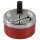 Schleuderascher Metall chrom/rot 9 cm Durchmesser