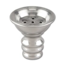 Wasserpfeifen Ersatzkopf Metall chrom  5 cm