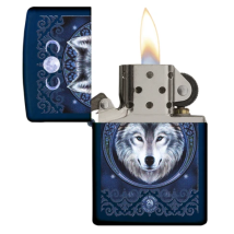 ZIPPO Navy Blue matt Anne Stokes Wolf 60003924