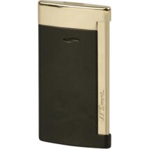 St.Dupont Feuerzeug Slim7 schwarz Lack/gold 027708