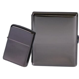 Zippo Ebony mit Zigarettenetui