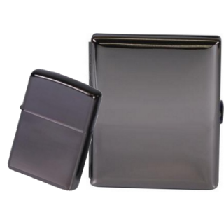 Zippo Set Ebony mit Zigarettenetui