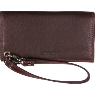 Feinschnitt-Tasche ZIPPO Leder Mocca 8,6 x 16,5 x 2,5 cm 2006029