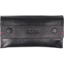 Feinschnitt-Tasche ZIPPO Nappa Leder schwarz 15 x 8 x 2,5...