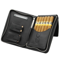 ADORINI Cigarrenetui Leder schwarz 7er