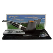Pfeife RATTRAYâ€™S Black Sheep Half-Bent 106 schwarz Metallring