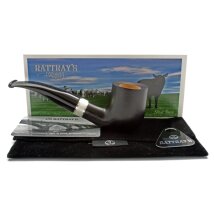 Pfeife RATTRAY’S Black Sheep Half-Bent 106 schwarz Metallring