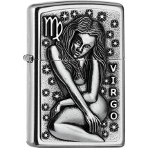 ZIPPO Street chrom Virgo Emblem Tierkreiszeichen 2006499