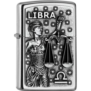 ZIPPO Street chrom Libra Emblem Tierkreiszeichen 2006502