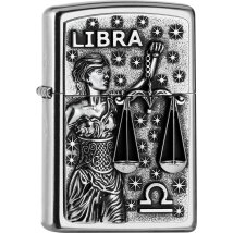ZIPPO Street chrom Libra Emblem Tierkreiszeichen 2006502