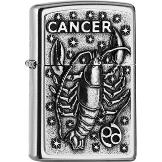 ZIPPO Street chrom Cancer Emblem Tierkreiszeichen 2006504